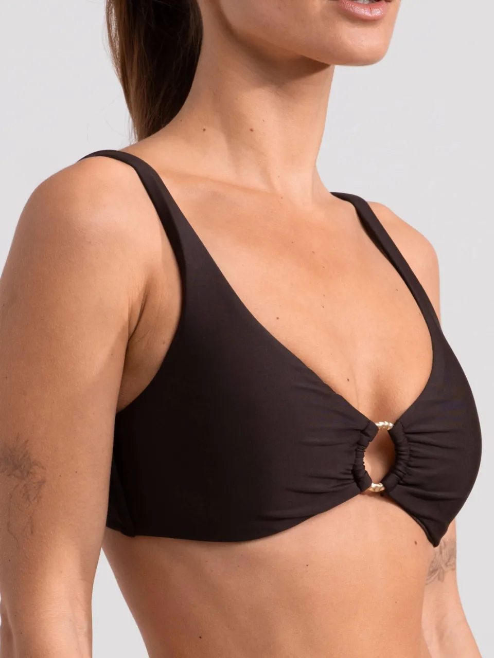 Sam Friday Swash niet-voorgevormde push-up bikinitop donkerbruin, foto 4