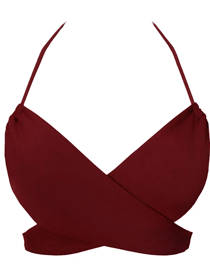 Anekdot dames vegan Bikinitop Versatile Merlot donkerrood, foto 2