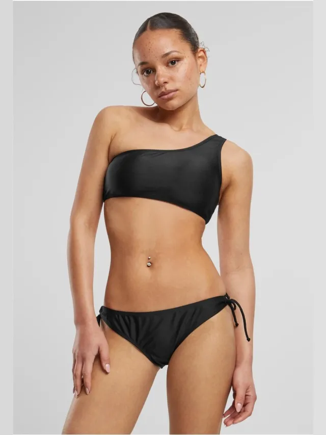 Urban Classics Asymmetric Bikini set - S - Zwart