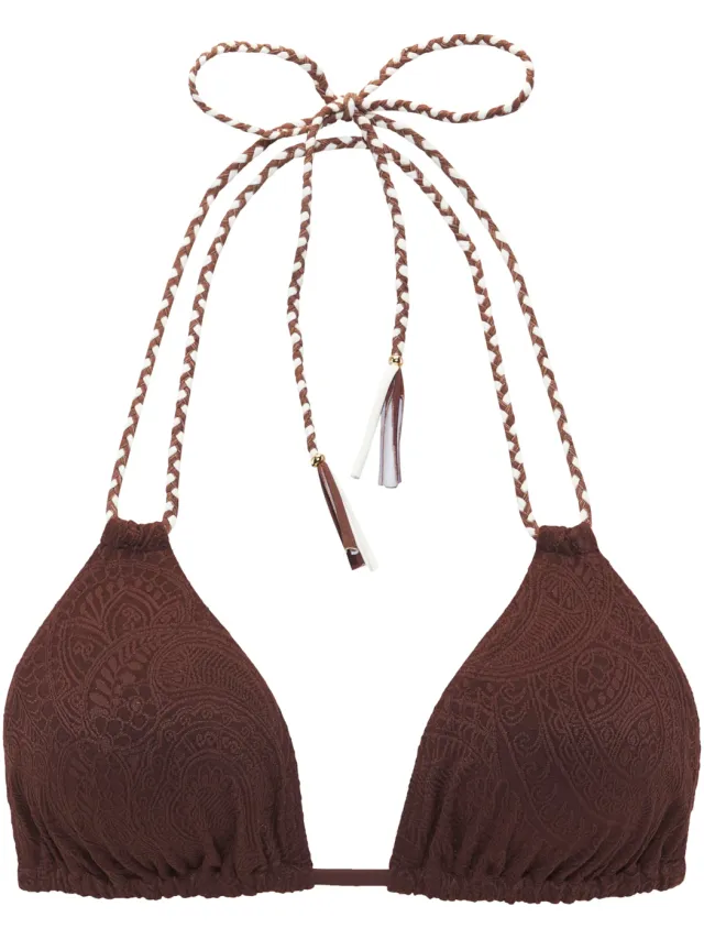triangelbikinitop bruin koffie