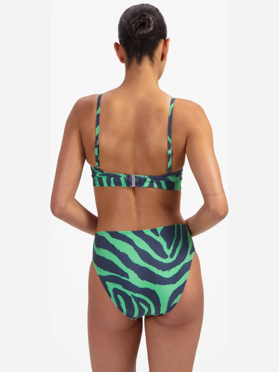 Beachlife high waist bikinibroekje groen/donkerblauw, foto 3