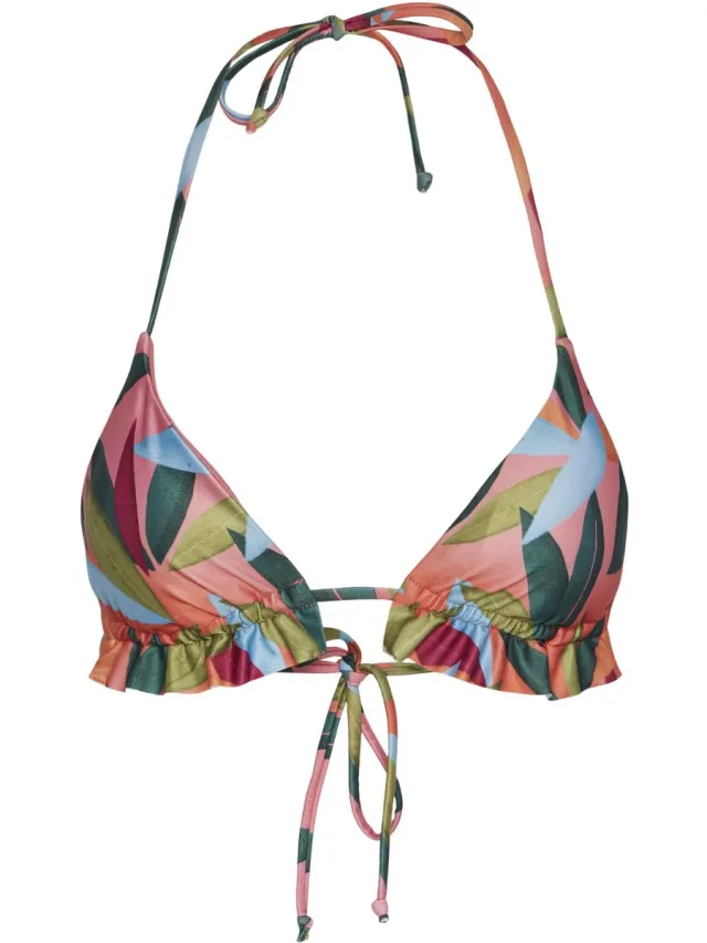 Pieces Dames zwemkleding top Pieces Amanda Oranje