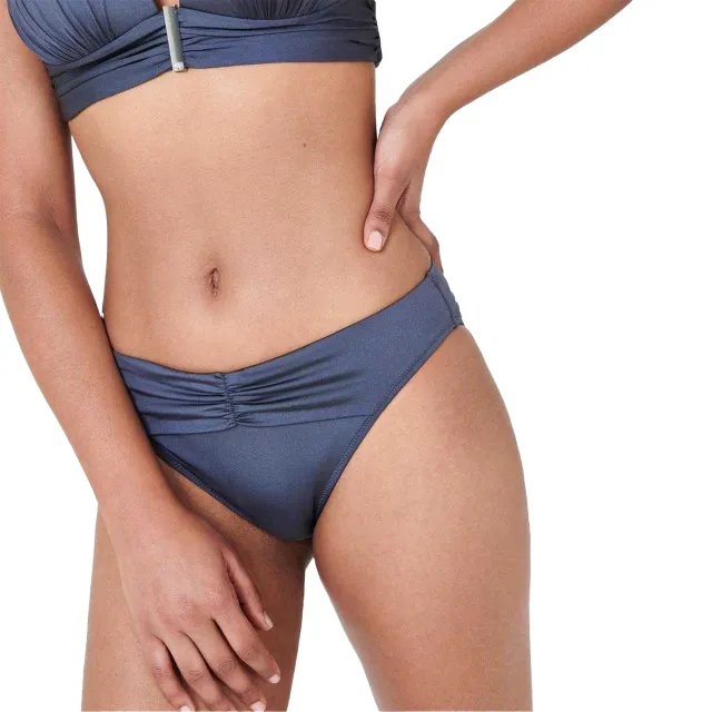 Biba Bikinibroekje voor dames met gerimpelde voorkant van het merk Ven (Grijs), foto 2