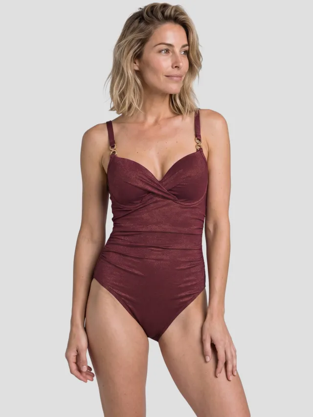 BEACHWAVE corrigerend badpak bordeaux