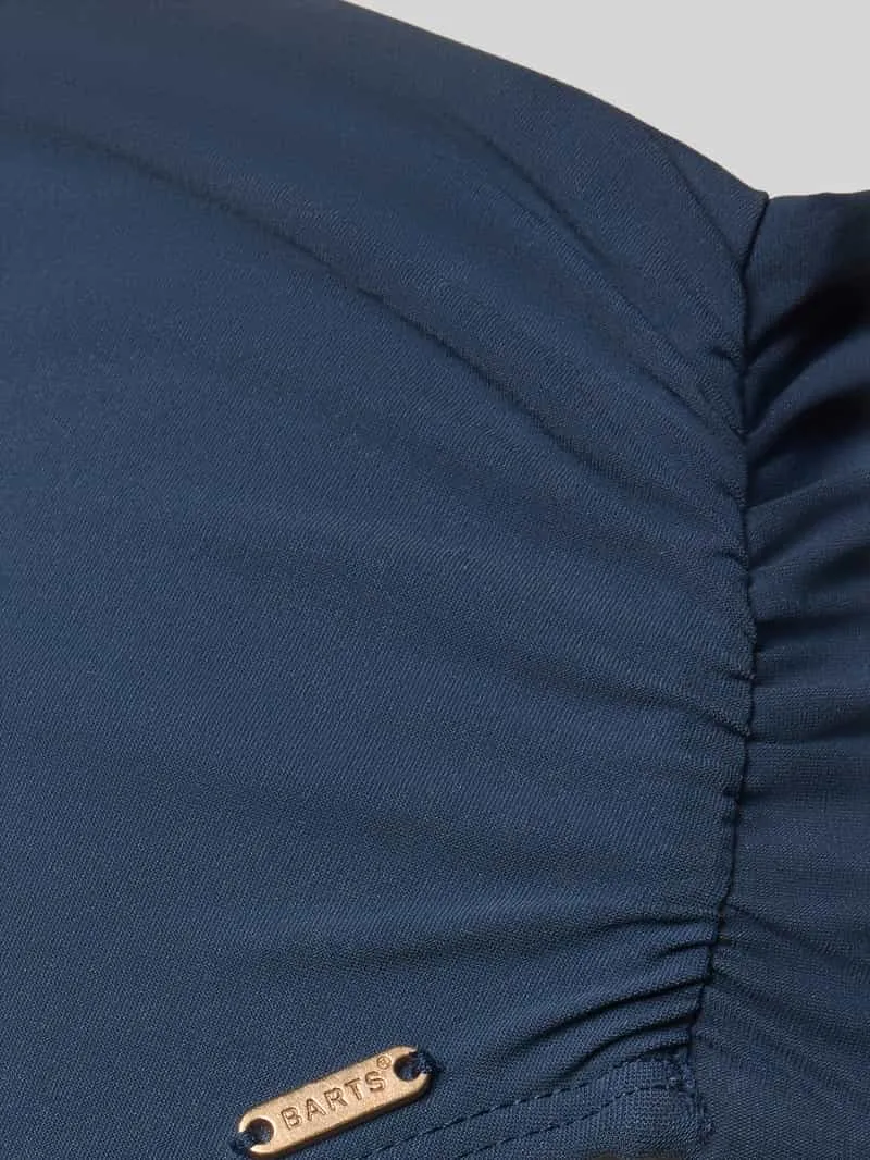 Barts High waist bikinislip met labeldetail model 'SOLID' blauw, foto 3