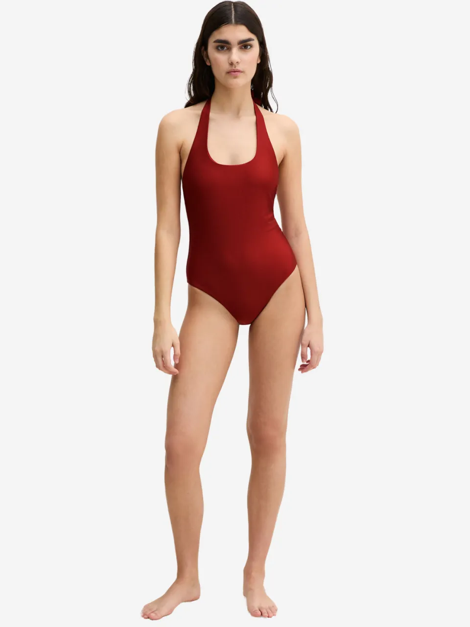Marc O'Polo Vrouwen Badpak Shiny Bordeauxrood