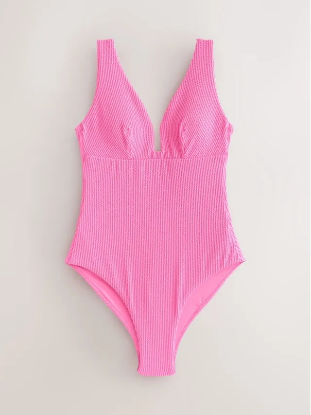 Next Dames - Buikcorrigerend badpak met lage hals - Tall - Roze Pink