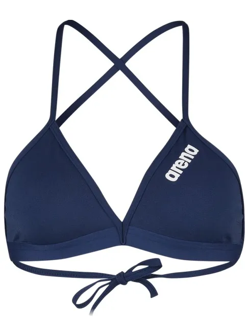Arena Women's Team Swim Top Tie Back Solid - Bikinitop, blauw