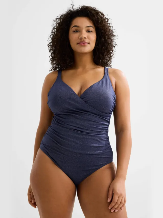 BEACHWAVE Curve corrigerend badpak donkerblauw