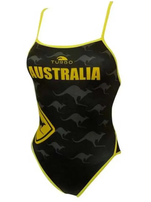 Turbo Australia Kangaroo Signal Zwemkleding Zwart 2XL Vrouw Black