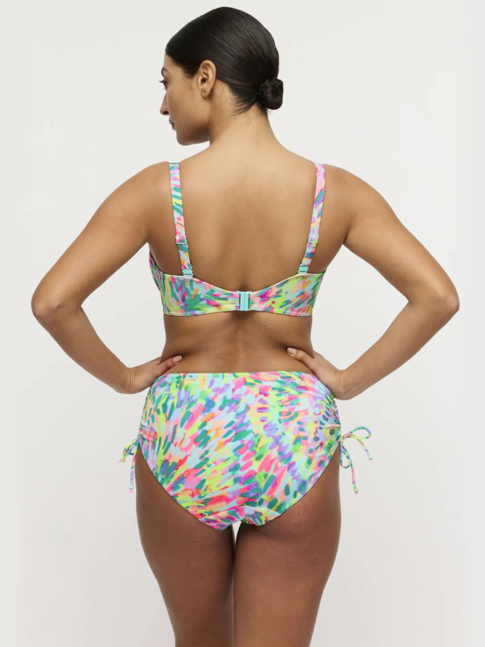 PrimaDonna high waist bikinibroekje Douala lichtblauw/roze, foto 3